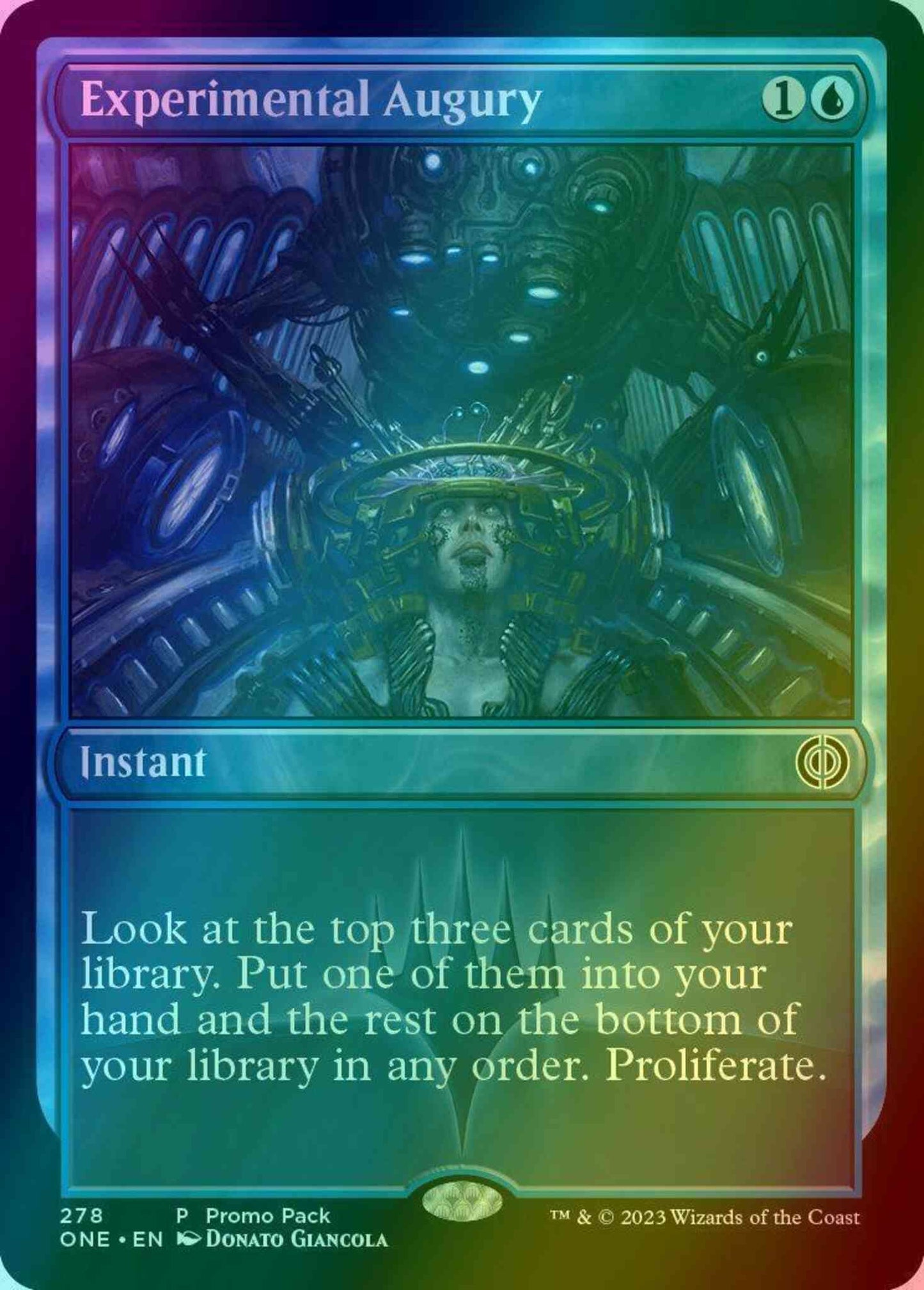 Experimental Augury [278] [Dark Frame Promo Pack] [Phyrexia: All Will Be One] [Foil]