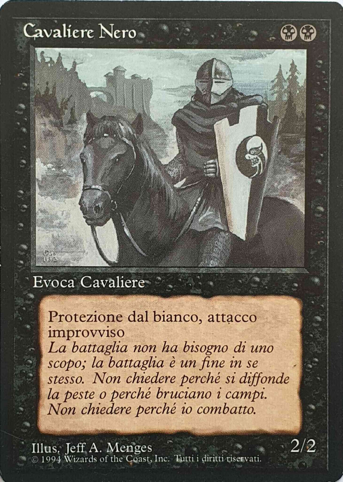 Black Knight - Italian [95] [Foreign Black Border: Italian] [Non-Foil]
