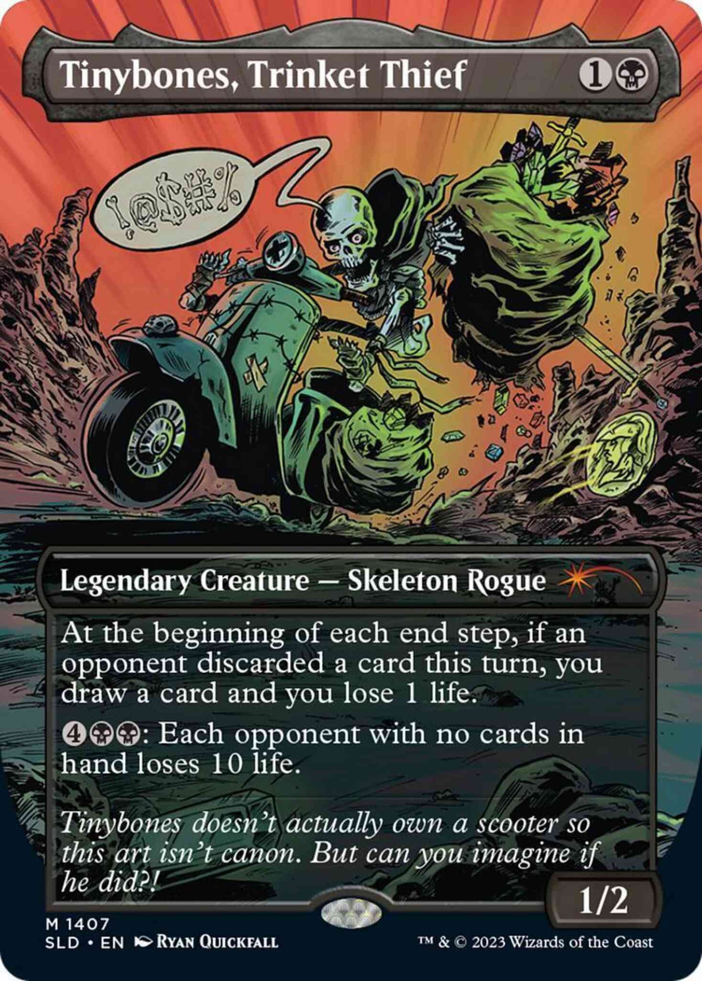 Tinybones, Trinket Thief [1407] [Borderless] [Bad to the Bones] [Secret Lair Drop] [Non-Foil]
