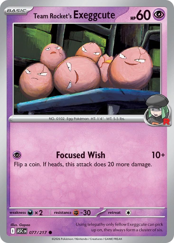 Team Rocket's  exeggcute - 077/217 - Common [me025-077] [Non-Holo]
