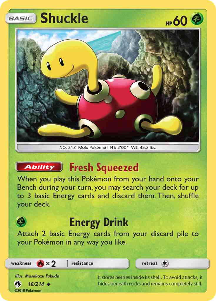 Shuckle - 16/214 - Uncommon [sm8-16] [Reverse Holo]