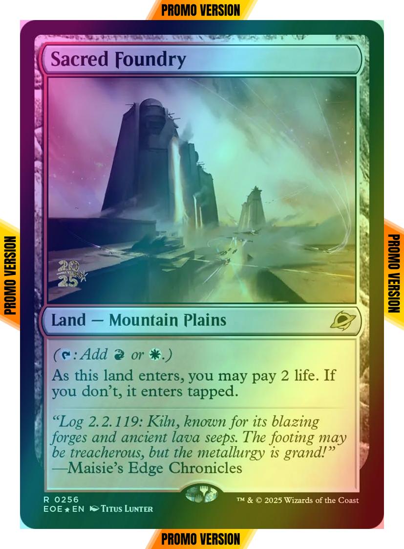 Sacred Foundry [256s] [Prerelease] [Edge of Eternities: Promos] [Foil]