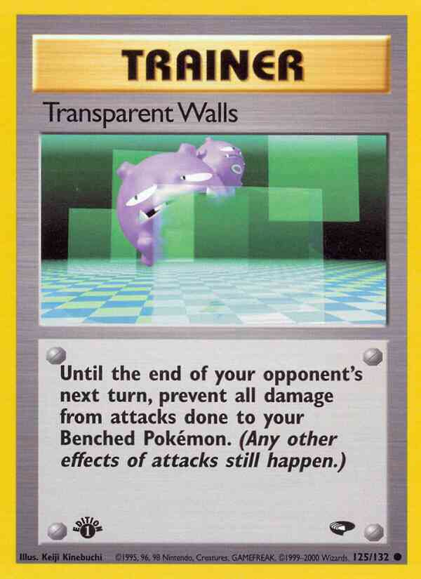 Transparent Walls - 125/132 - Common - 1st Edition [gym2-125] [Non-Holo]