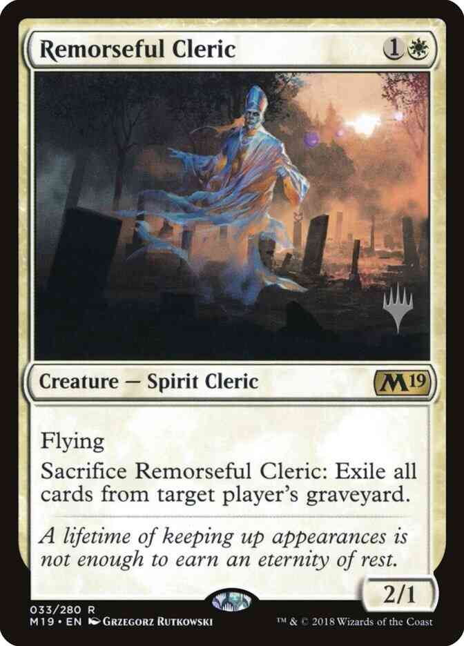 Remorseful Cleric [33p] [Promo Pack] [Core Set 2019 Promos] [Foil]