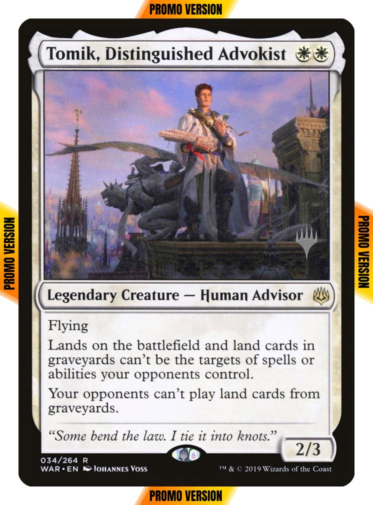 Tomik, Distinguished Advokist [34p] [Promo Pack] [War of the Spark Promos] [Non-Foil]