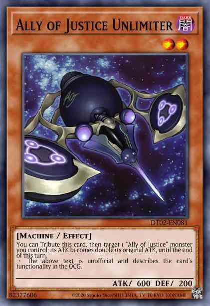 Ally of Justice Unlimiter - HA02-EN051 - Super Rare - Unlimited