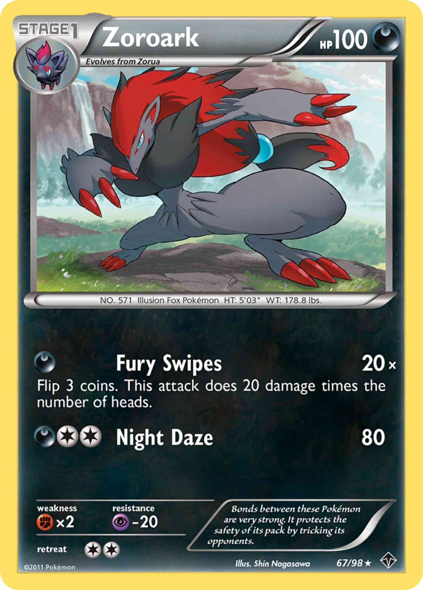Zoroark - 67/98 - Rare Holo [bw2-67] [Holo]