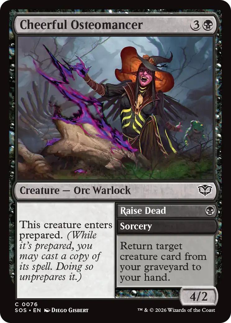Cheerful Osteomancer // Raise Dead [76] [Secrets of Strixhaven] [Non-Foil]