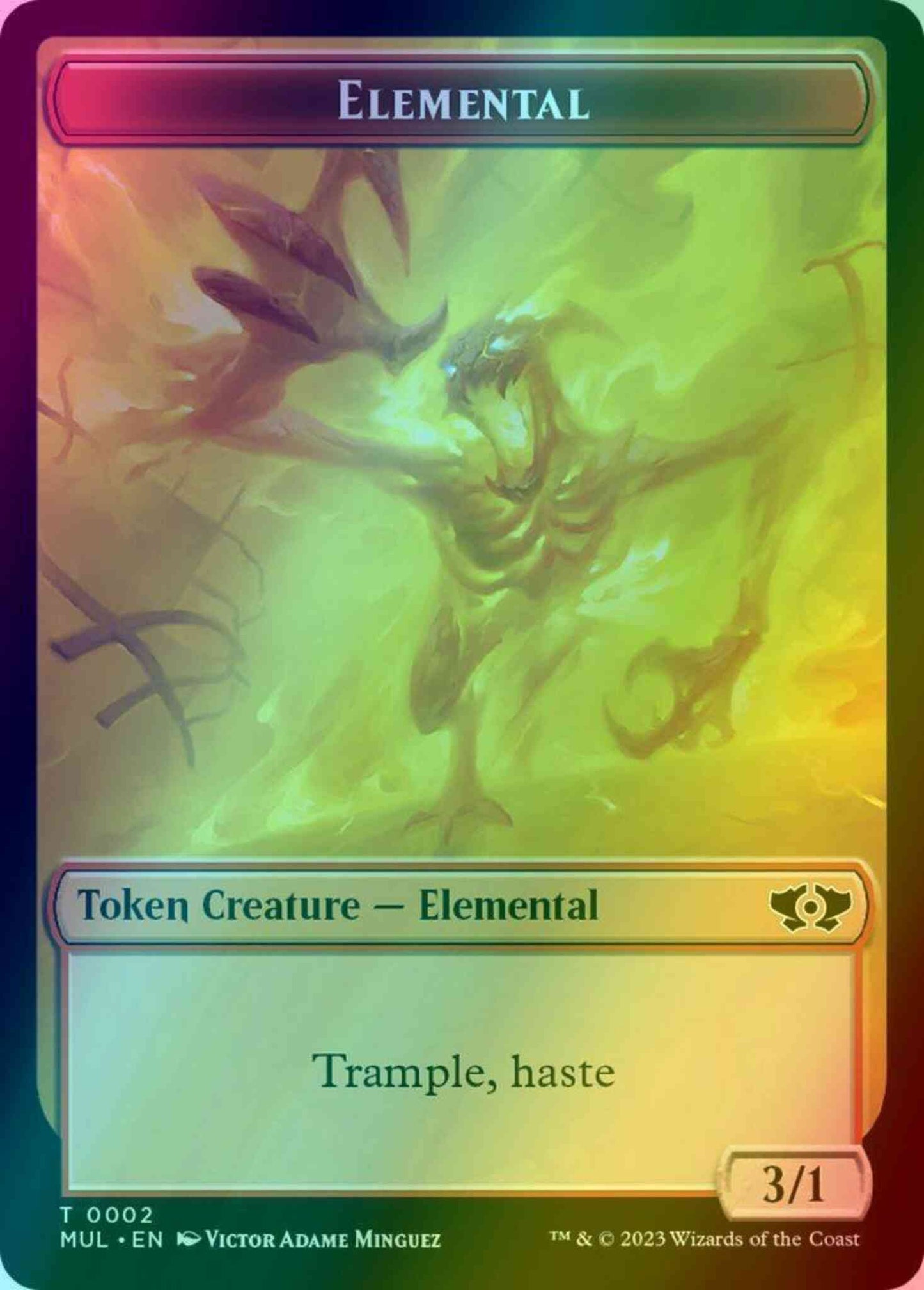 Elemental Token (02) // Teferi's Talent Emblem (44) [Multiverse Legends: Tokens] [Foil]