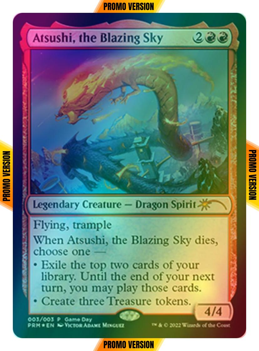Atsushi, the Blazing Sky [Game Day] [3] [Wizards Play Network 2022] [Foil]