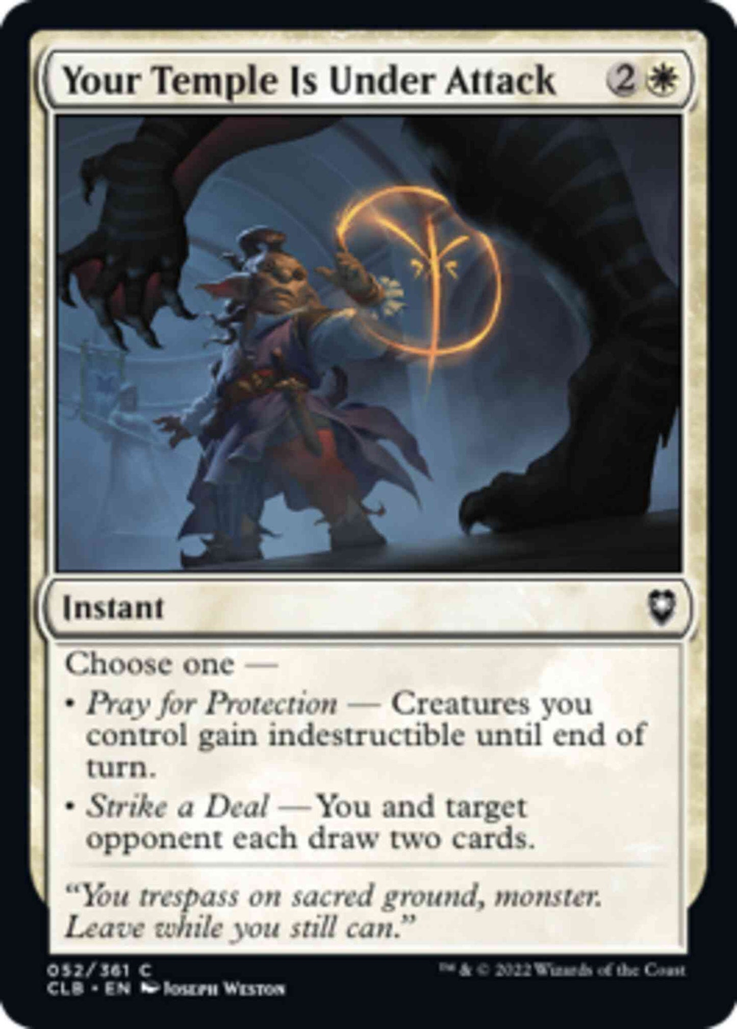 Your Temple Is Under Attack [52] [Commander Legends: Battle for Baldur's Gate] [Non-Foil]