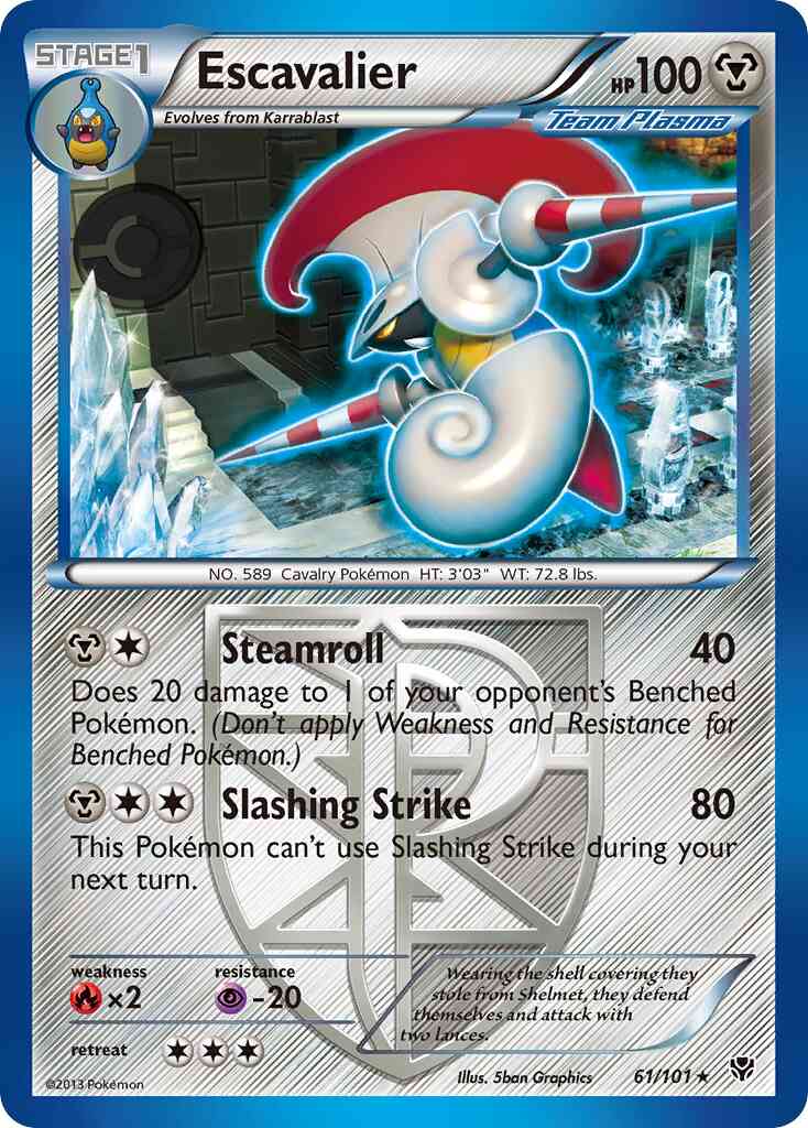 Escavalier - 61/101 - Rare [bw10-61] [Reverse Holo]