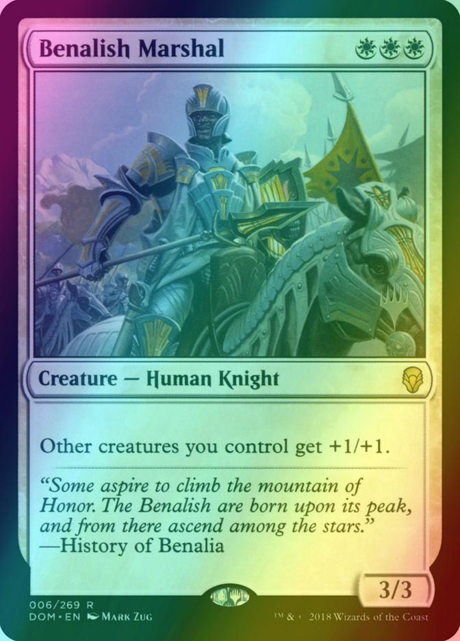 Benalish Marshal [6p] [Promo Pack] [Dominaria Promos] [Foil]