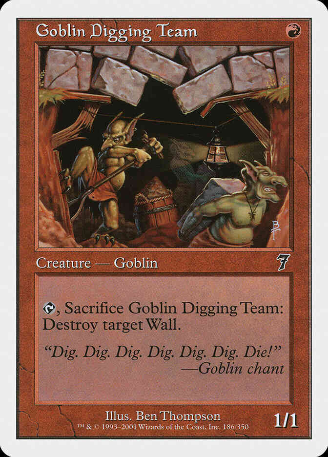 Goblin Digging Team [186] [Seventh Edition] [Non-Foil]