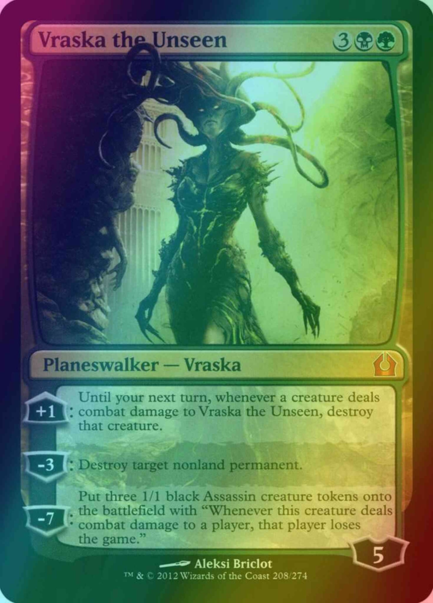 vraska card sleeves MTG Vraska, Betrayal's Sting MTGS-265 you gain 1 life and draw a card Magic the Gathering Outlaws of