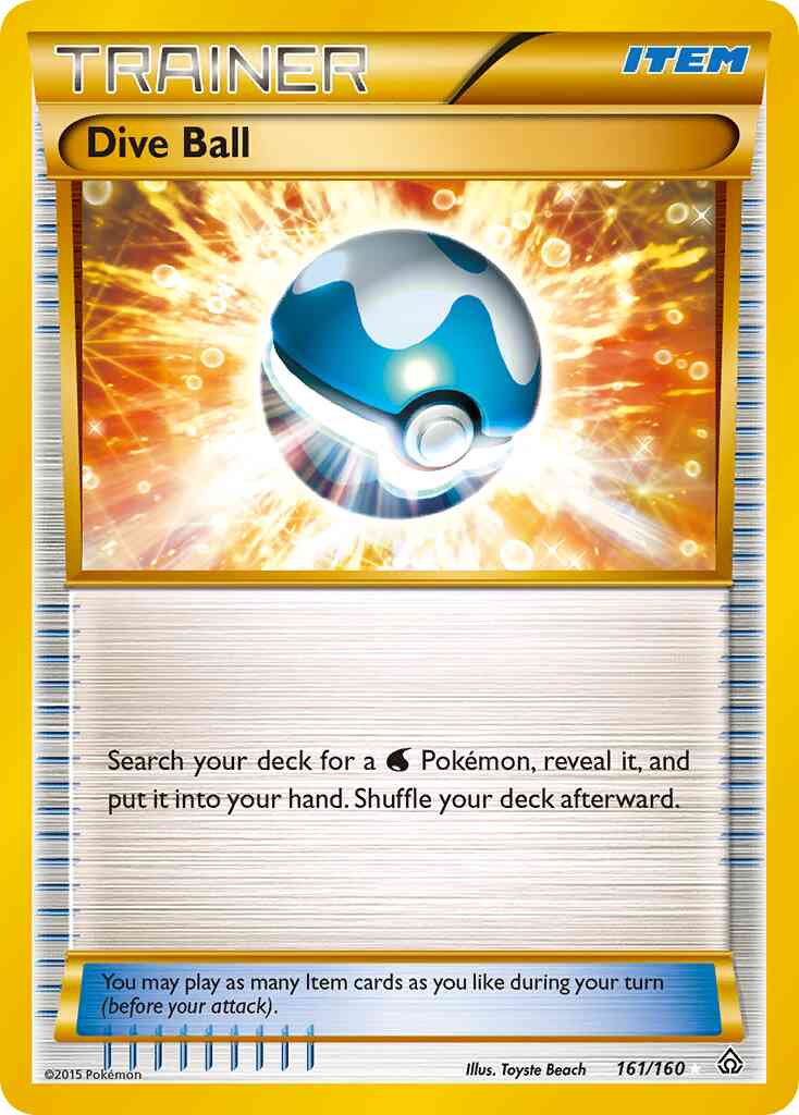 Dive Ball - 161/160 - Rare Secret [xy5-161] [Secret]
