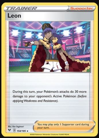 Leon  - 154/185 - Theme Deck Exclusive [SWSH4msp-154] [Non-Holo]