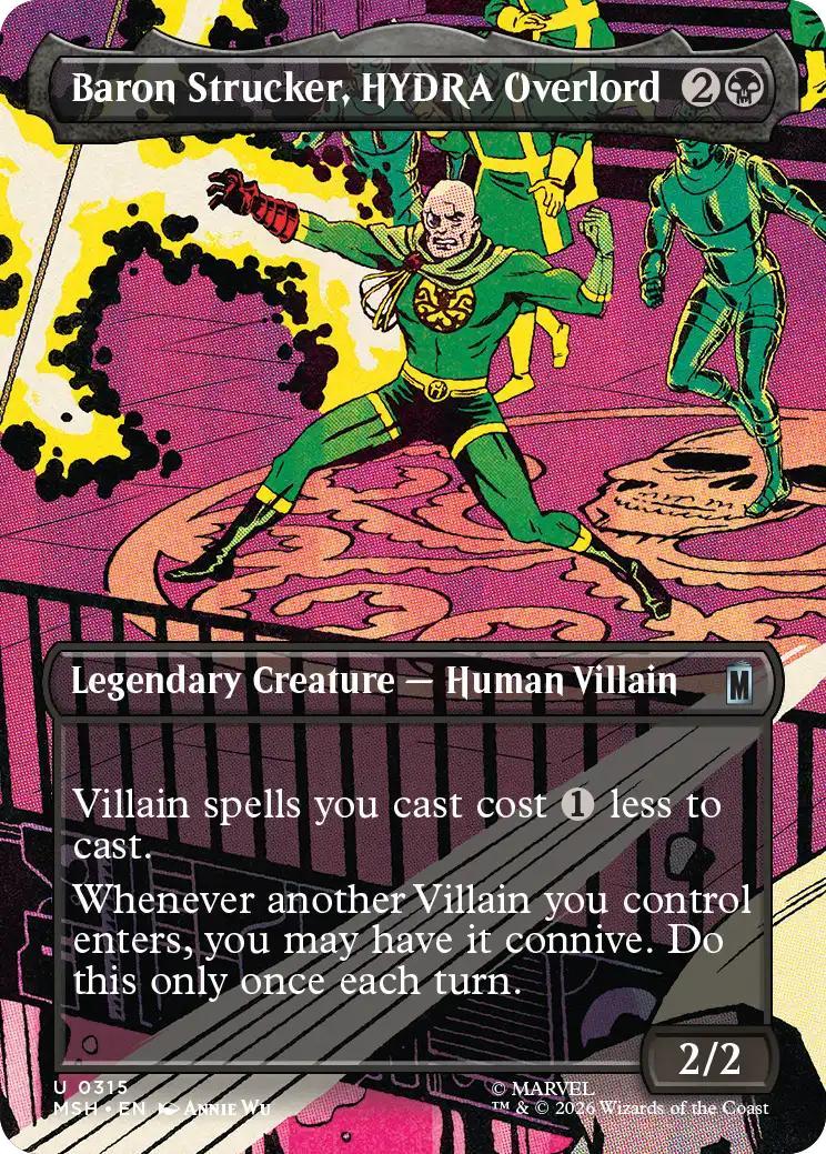 Baron Strucker, HYDRA Overlord [315] [Borderless] [Scene] [Marvel Super Heroes] [Non-Foil]
