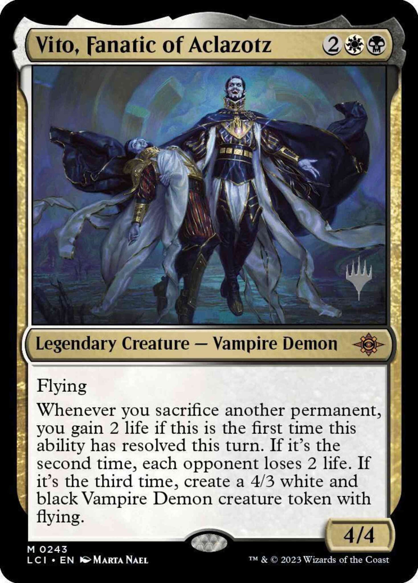 Vito, Fanatic of Aclazotz [243p] [Promo Pack] [The Lost Caverns of Ixalan: Promos] [Non-Foil]