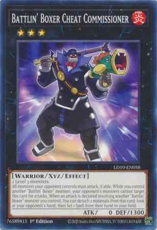 Battlin' Boxer Cheat Commissioner - LD10-EN058 - Common - 1st Edition