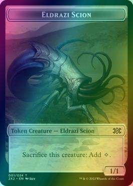 Egg Token (16) // Eldrazi Scion Token (01) [Double Masters 2022: Tokens] [Foil]