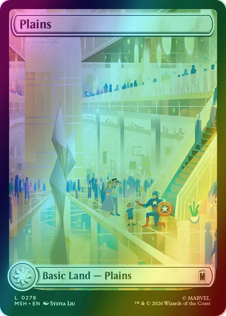 Plains [278] [Full Art] [City Calm] [Marvel Super Heroes] [Foil]