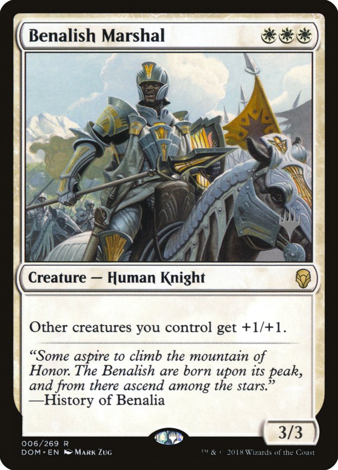 Benalish Marshal [6p] [Promo Pack] [Dominaria Promos] [Non-Foil]