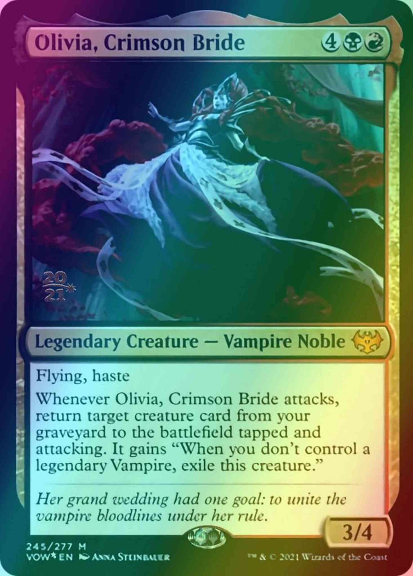 Olivia, Crimson Bride [Prerelease] [245s] [Innistrad: Crimson Vow: Promos] [Foil]