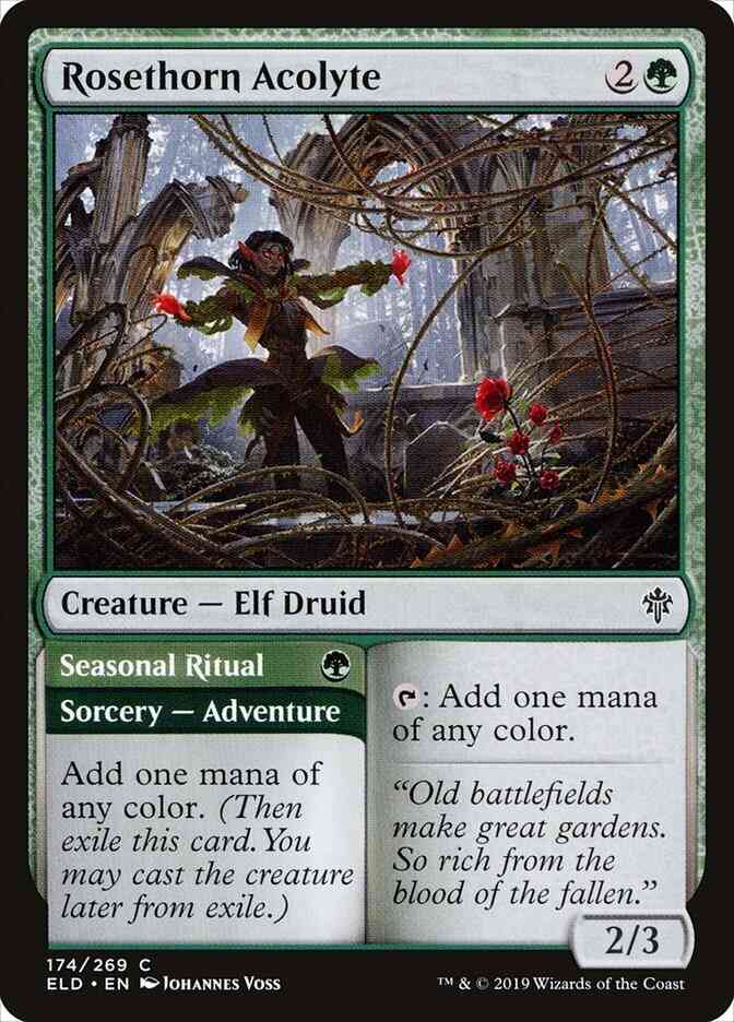 Rosethorn Acolyte // Seasonal Ritual [174] [Throne of Eldraine] [Non-Foil]