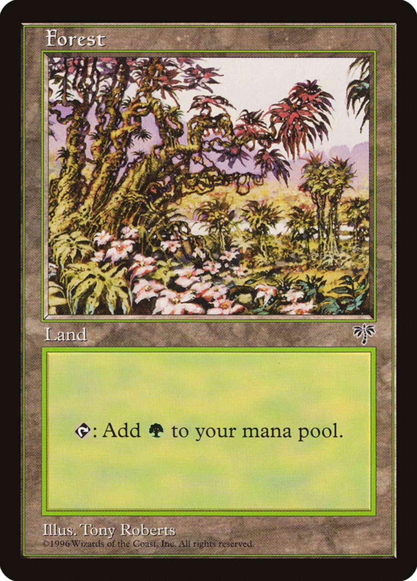 Forest [350] [White Flowers at Bottom Middle] [Mirage] [Non-Foil]