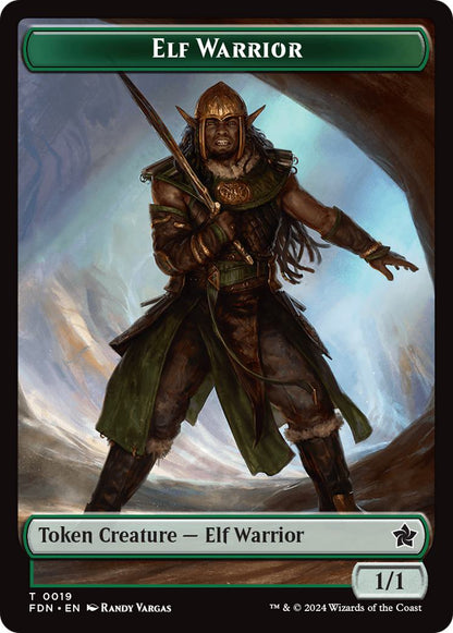 Elf Warrior Token (19) // Rat Token (30) [Foundations: Tokens] [Non-Foil]