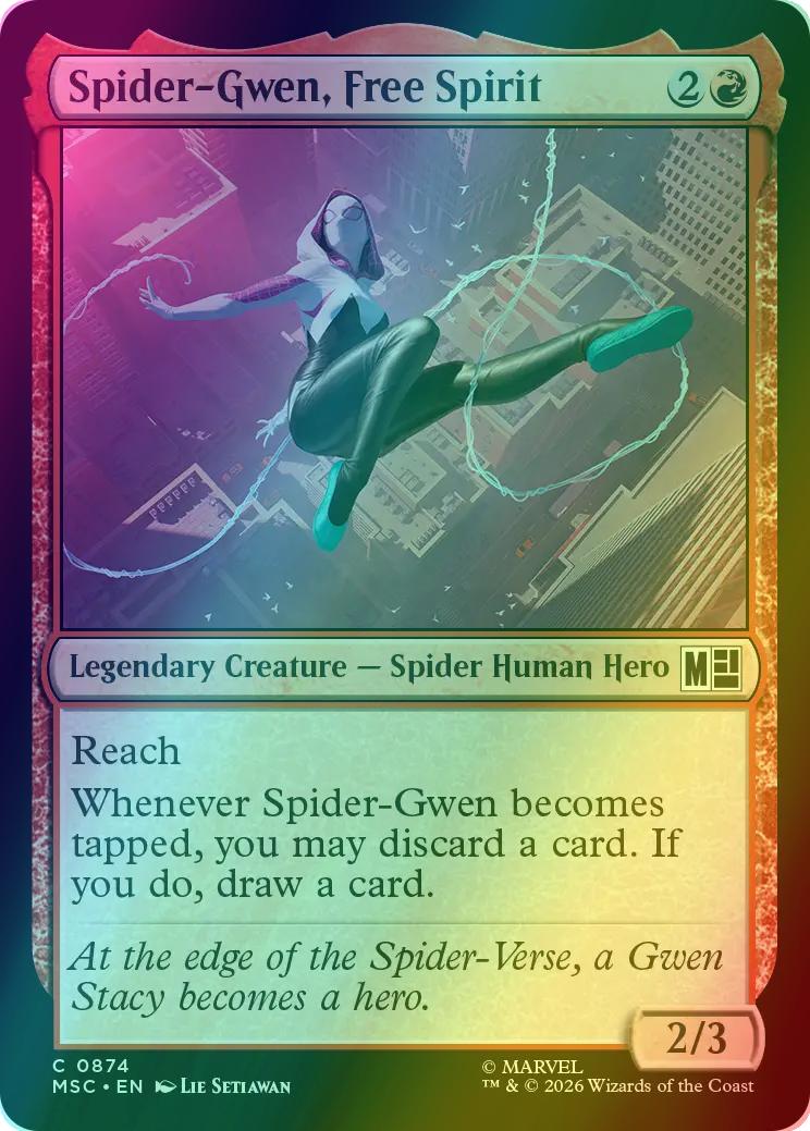 Spider-Gwen, Free Spirit [874] [Jumpstart] [Marvel Super Heroes: Commander] [Foil]