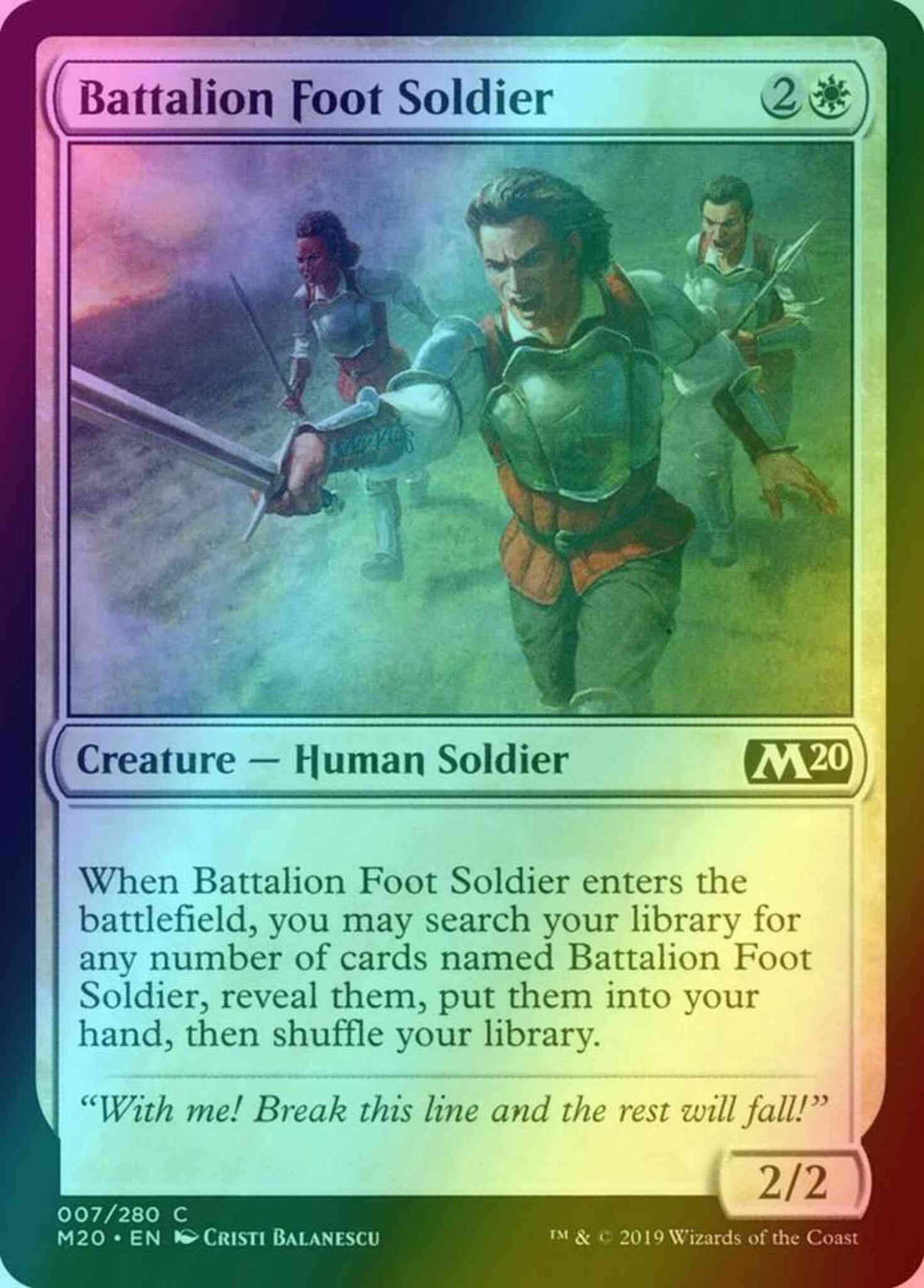 Battalion Foot Soldier [7] [Core Set 2020] [Foil]