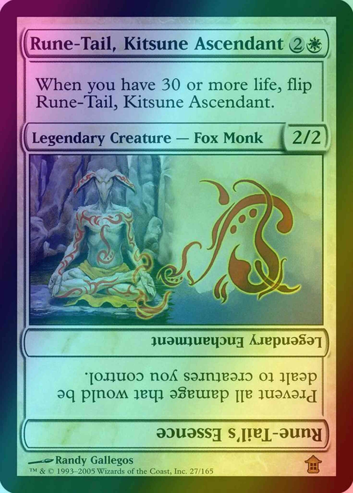 Rune-Tail, Kitsune Ascendant // Rune-Tail's Essence [27] [Saviors of Kamigawa] [Foil]