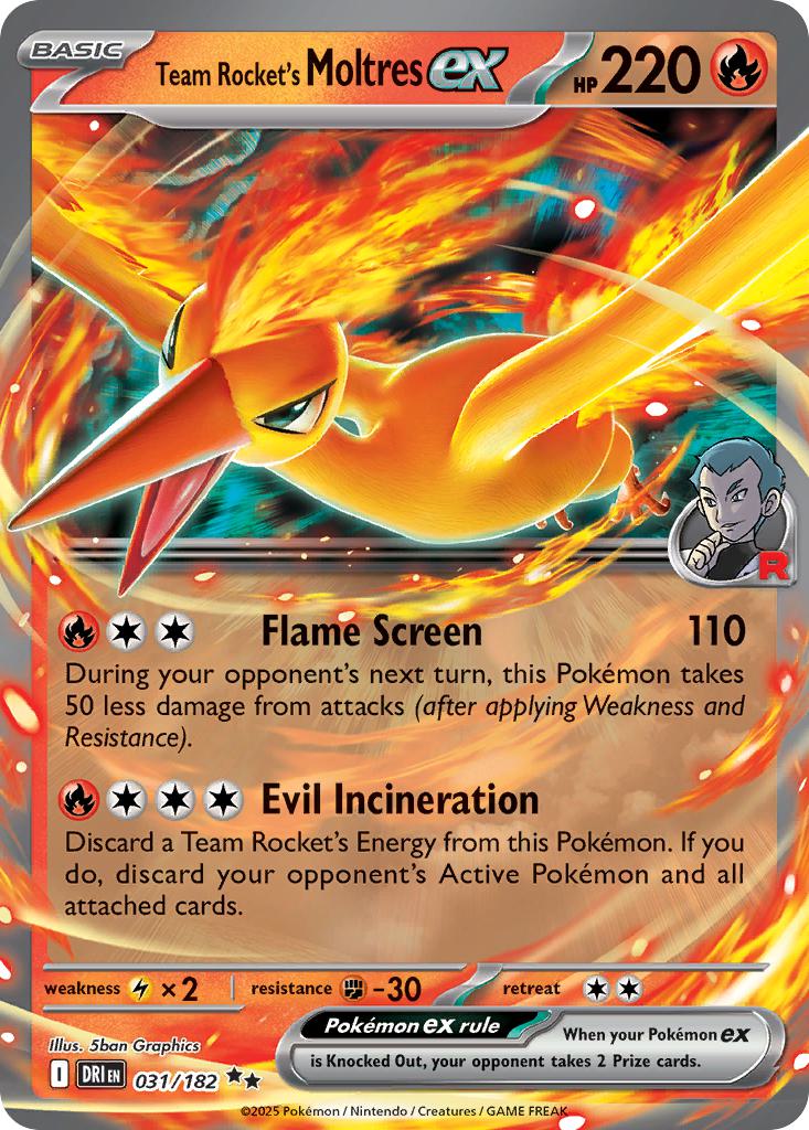 Team Rocket's Moltres ex - 031/182 - Double Rare [sv10-031] [Ultra]