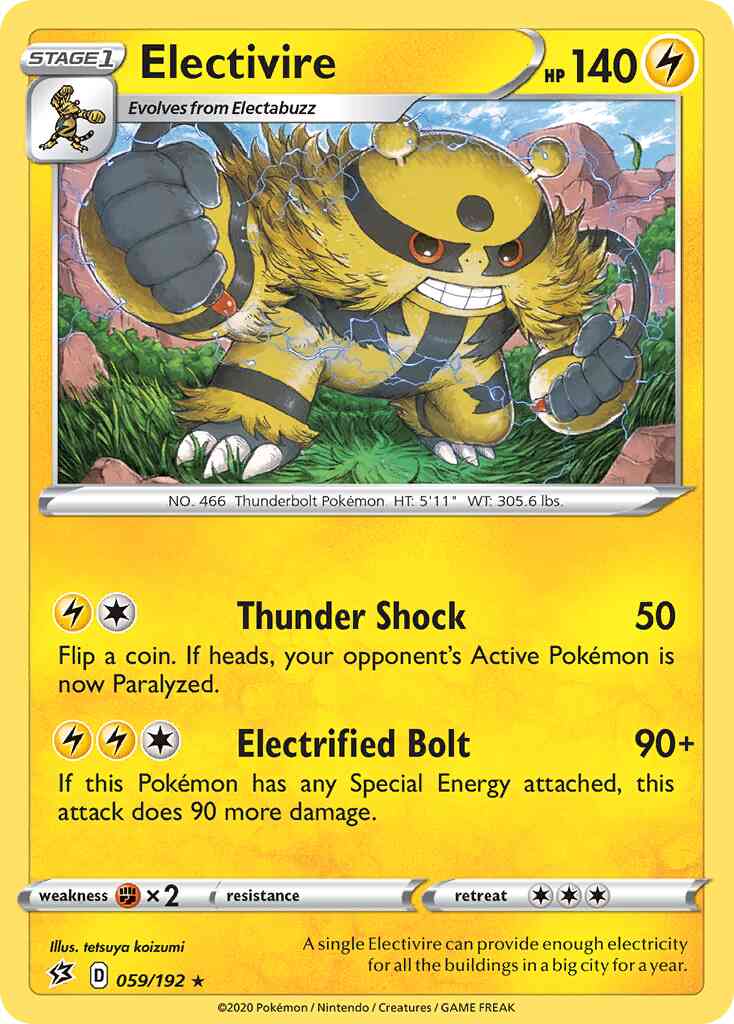 Electivire - 059/192 - Rare [swsh2-059] [Non-Holo]