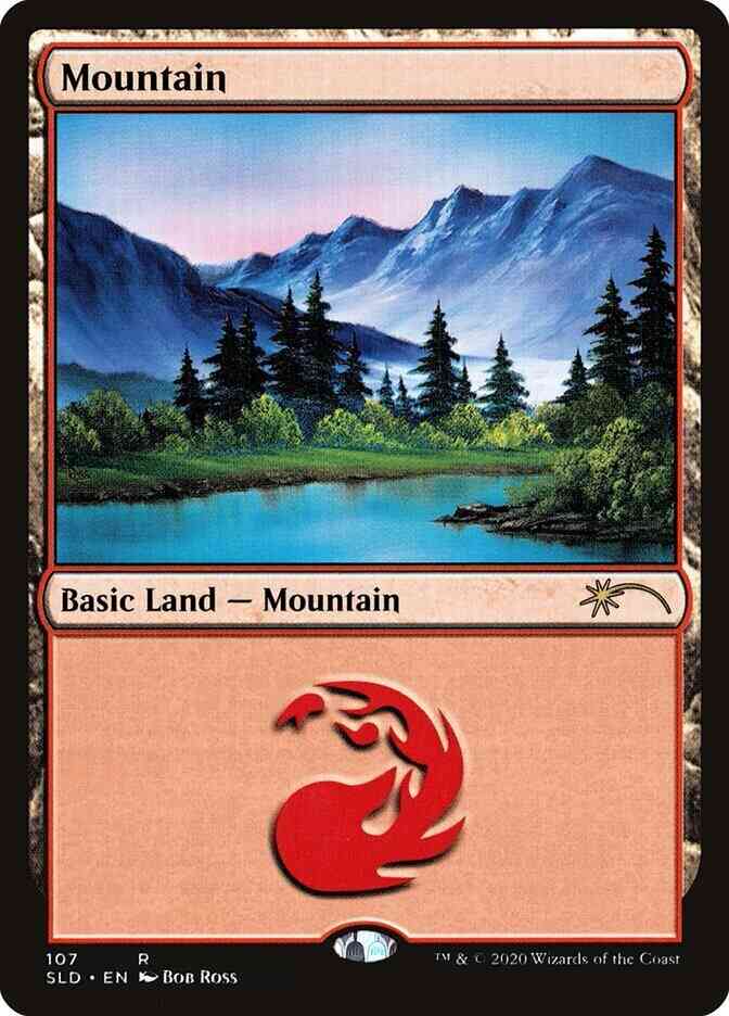 Mountain [0107] [Bob Ross] [Secret Lair Drop] [Non-Foil]