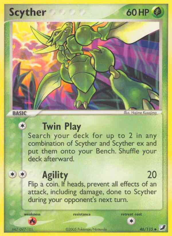 Scyther - 46/115 - Uncommon [ex10-46] [Reverse Holo]