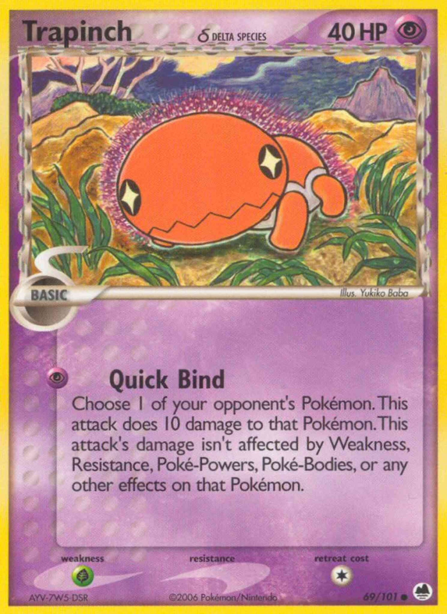 Trapinch δ - 69/101 - Common [ex15-69] [Reverse Holo]