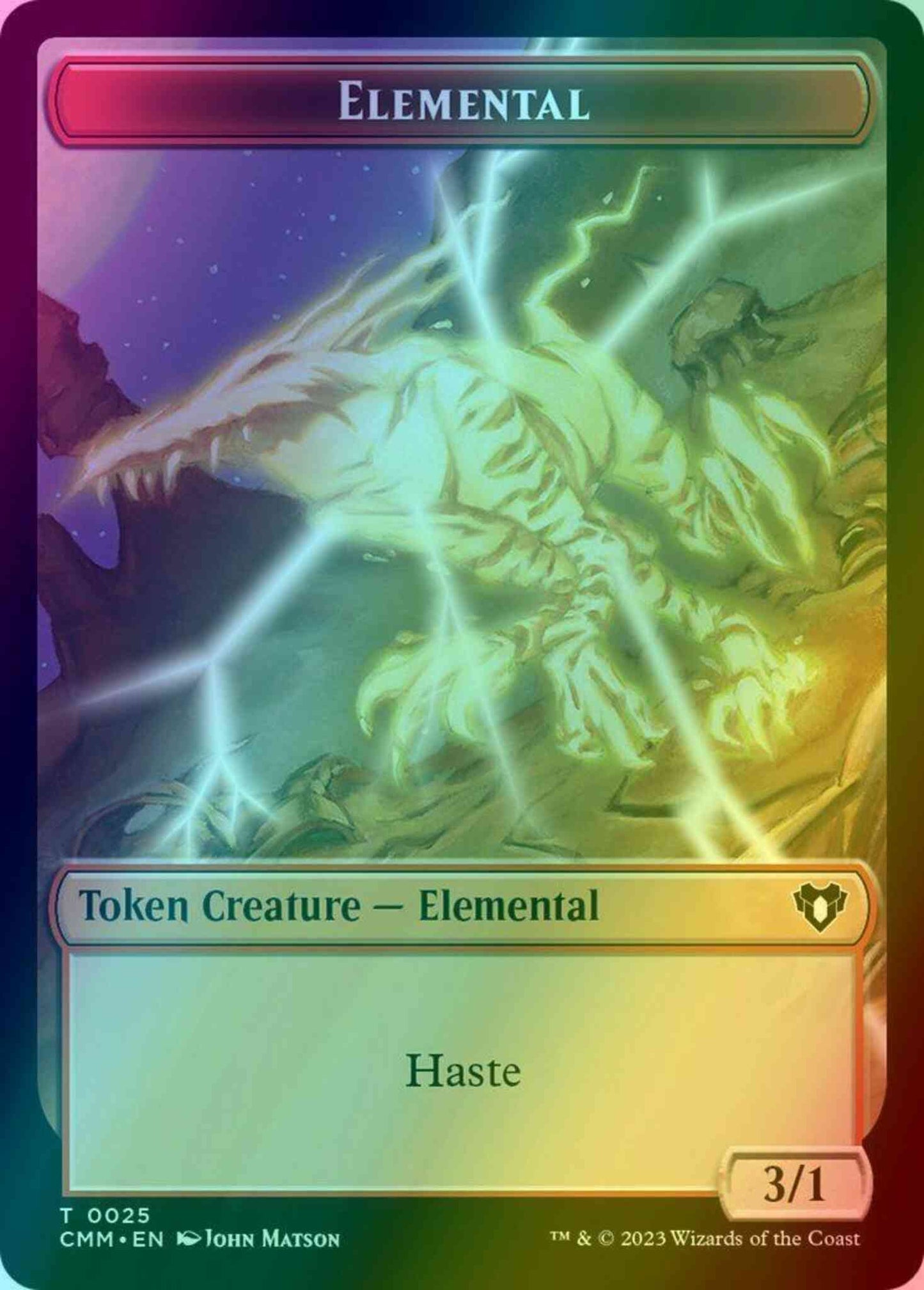 Elemental Token (25) // Spirit Token (39) [Commander Masters: Tokens] [Foil]