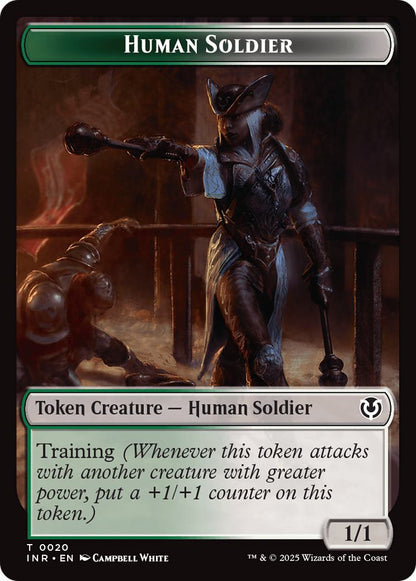 Human Soldier Token (20) // Tamiyo, Field Researcher Emblem (26) [Innistrad Remastered: Tokens] [Foil]