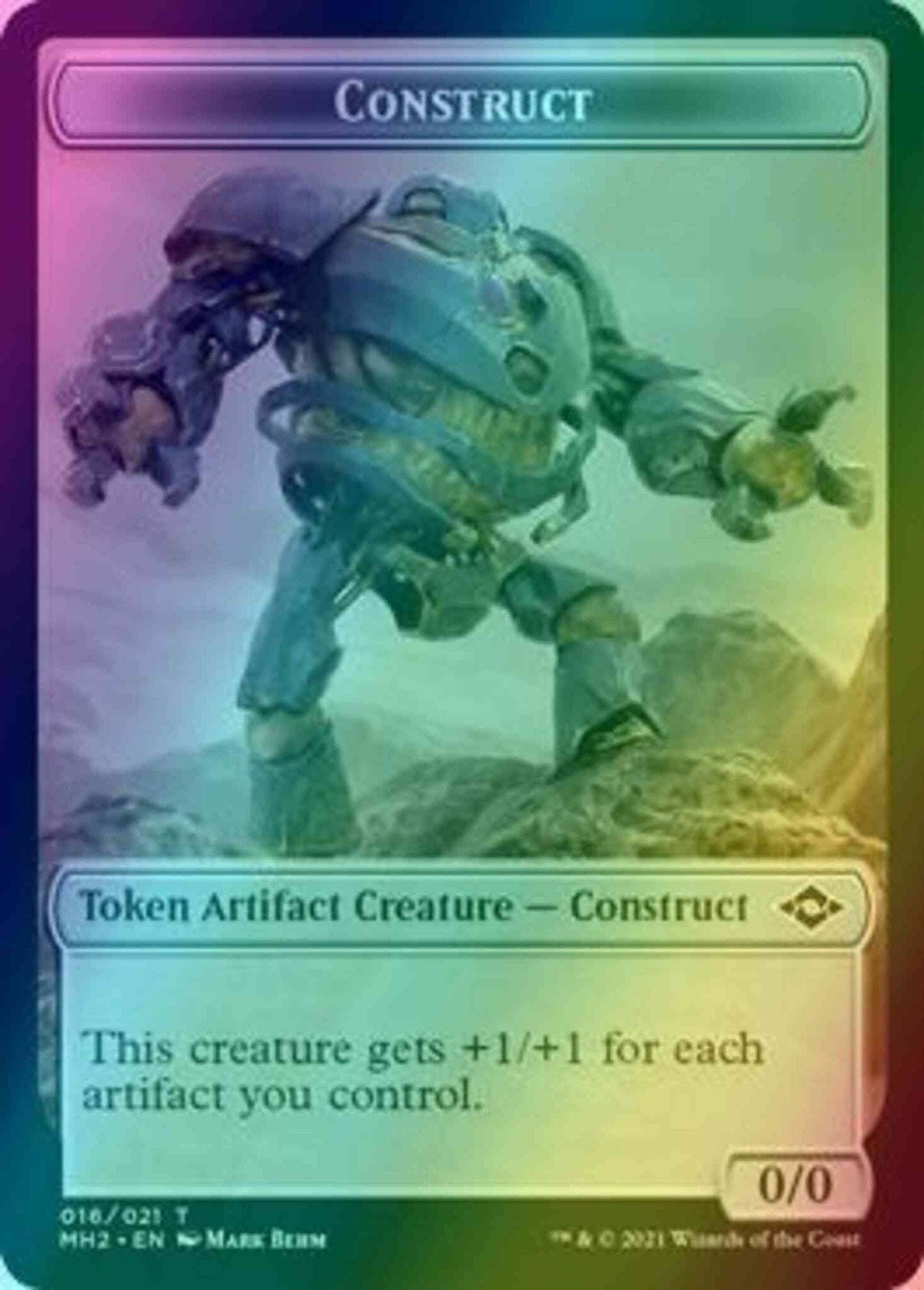 Construct Token (16) // Food Token (18) [Modern Horizons 2 Tokens] [Foil]