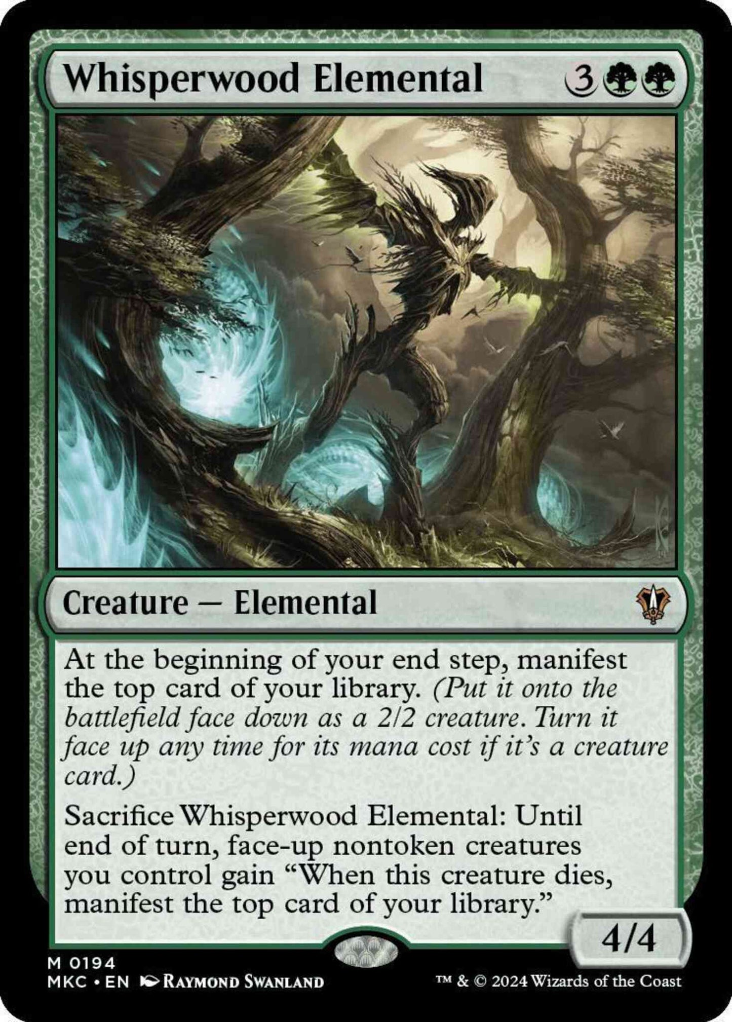 Whisperwood Elemental [194] [Murders at Karlov Manor: Commander] [Non-Foil]