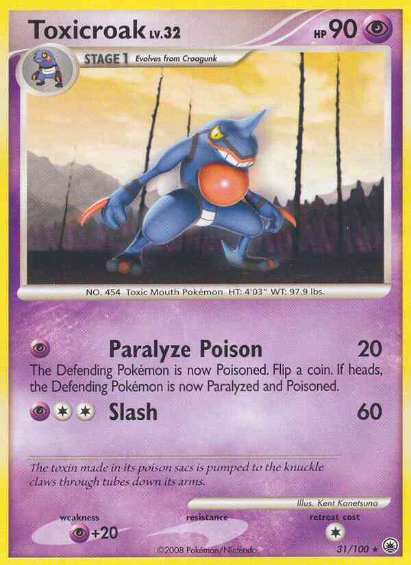 Toxicroak - 31/100 - Rare [dp5-31] [Non-Holo]