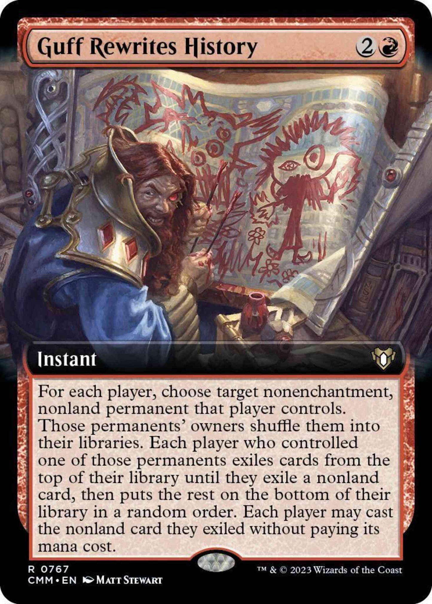 Guff Rewrites History [767] [Extended Art] [Commander Masters] [Non-Foil]