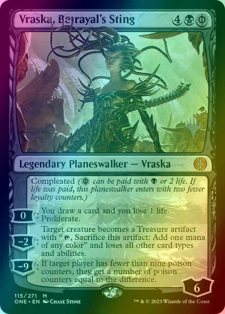 Vraska, Betrayal's Sting [115p] [Promo Pack] [Phyrexia: All Will Be One: Promos] [Foil]