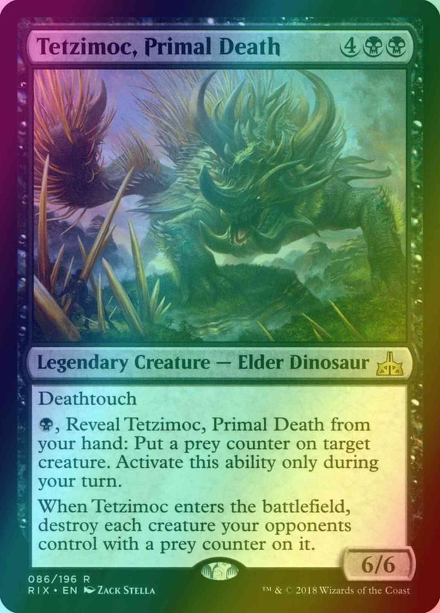 Tetzimoc, Primal Death [86] [Rivals of Ixalan] [Foil]