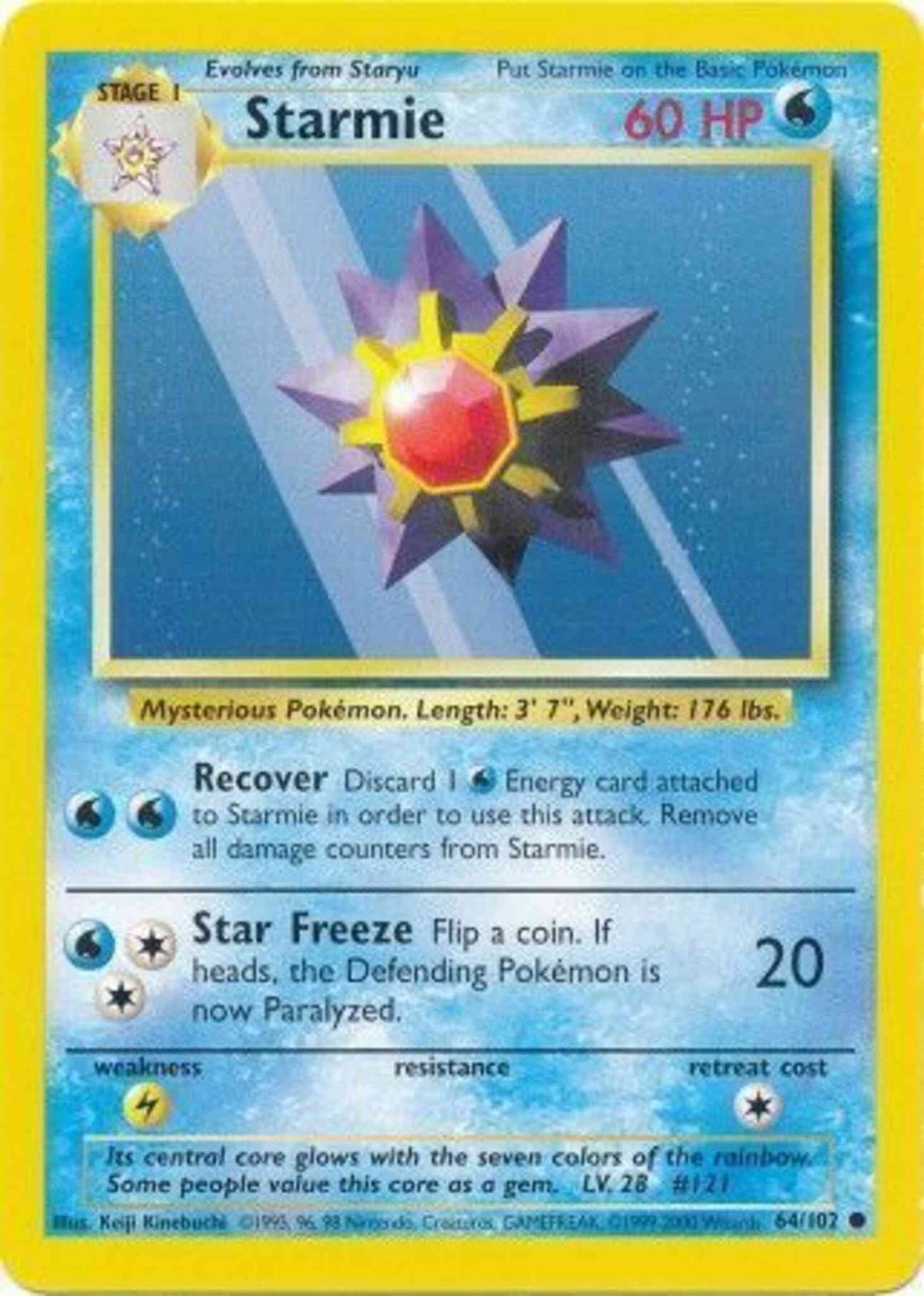 Starmie - 64/102 - Common - Unlimited [base1U-64] [Non-Holo]