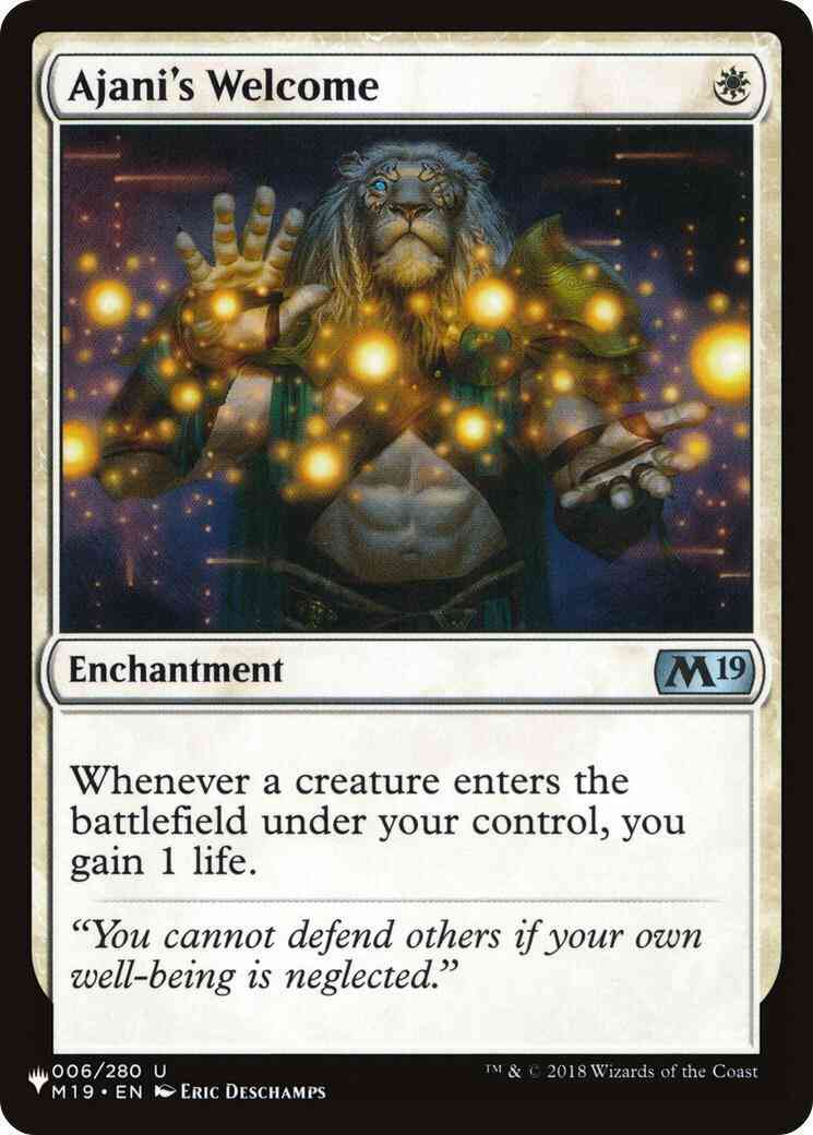 Ajani's Welcome [M19-6] [The List] [Non-Foil]