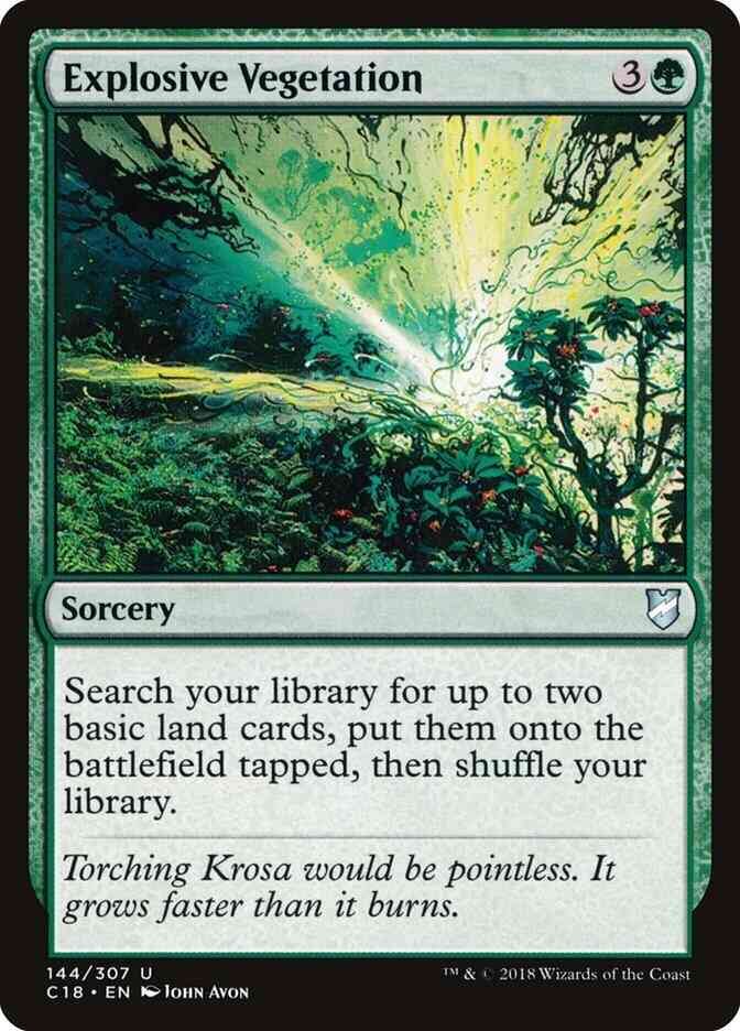 Explosive Vegetation [144] [Commander 2018] [Non-Foil]